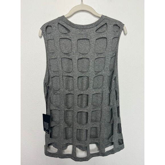 Michael Lauren XS Revolve Alonzo Laser Cut Out Back Muscle Tank Top Gray NWT - Picture 9 of 9